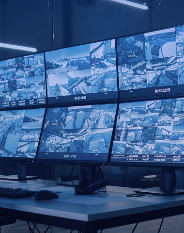 실시간 보안 모니터링 — 다중 CCTV 관제 화면